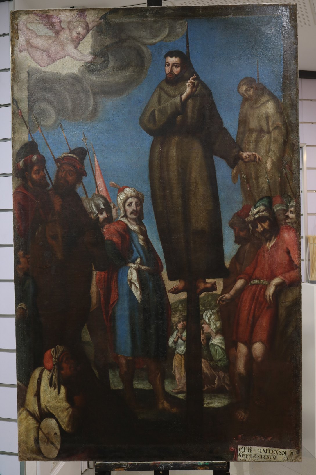 DESPUES- Restauración Pintura óleo sobre lienzo. Pedro y Antonio, franciscanos de Georgia. Iglesia Santa Maria DESPUES- Restauración Pintura óleo sobre lienzo. Pedro y Antonio, franciscanos de Georgia. Iglesia Santa Maria